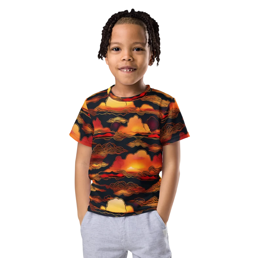 Ember Cloudline on Kids Crew Neck T-Shirt — Front