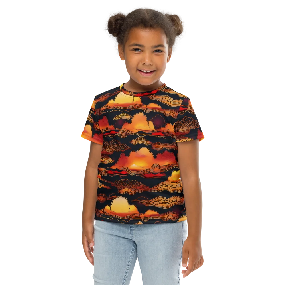 Ember Cloudline on Kids Crew Neck T-Shirt — Front