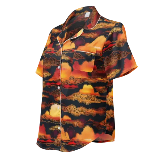 Ember Cloudline on a Women's Short Sleeve Pajama Top