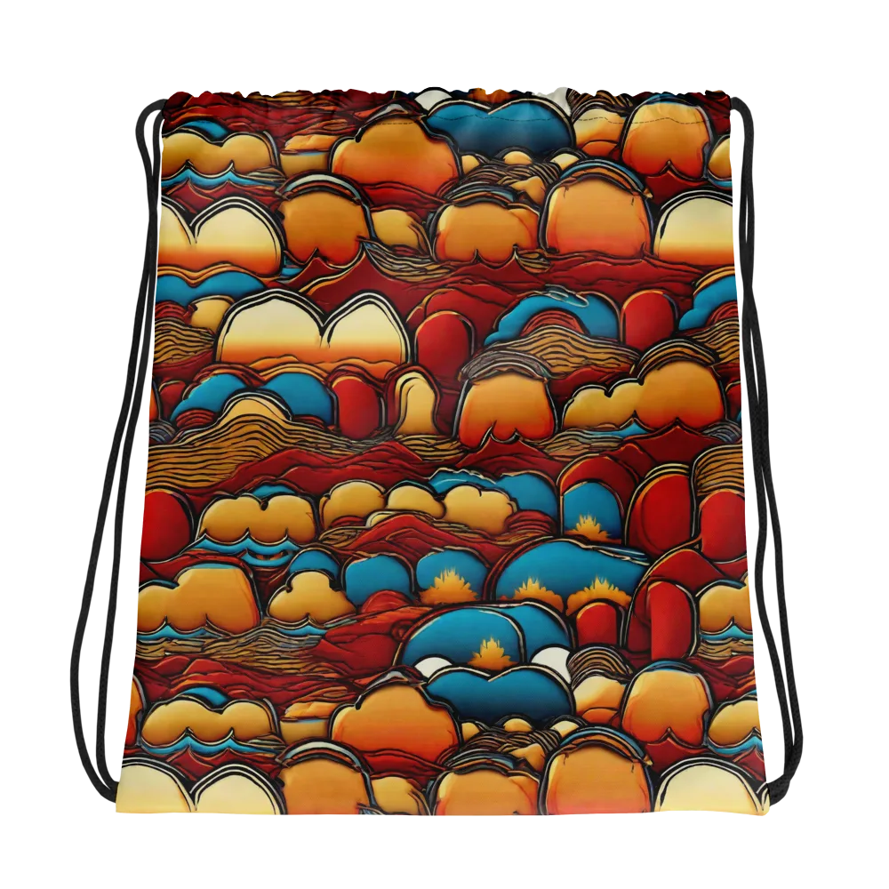 Sunset Topography on Drawstring Bag — Photo