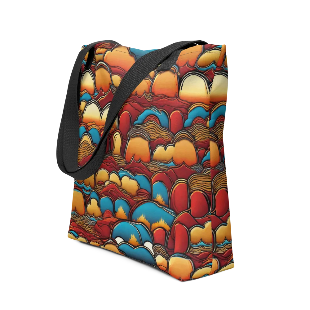 Sunset Topography on Tote Bag — Front