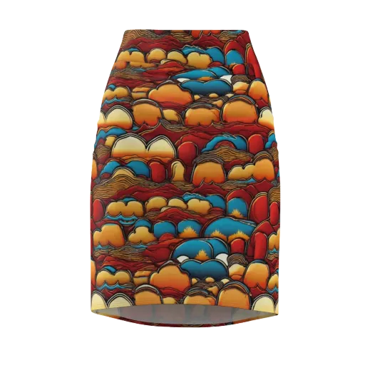 Sunset Topography on a Pencil Skirt