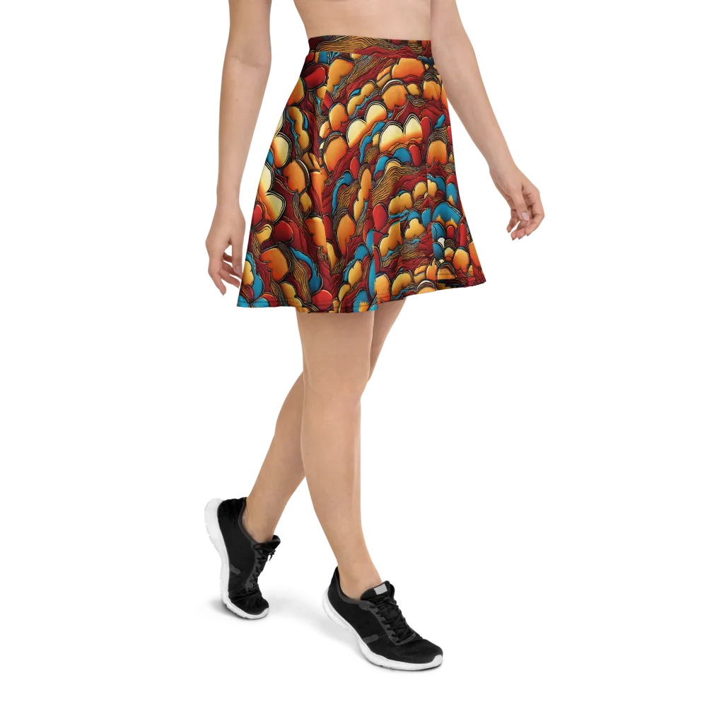 Sunset Topography on Skater Skirt — Right