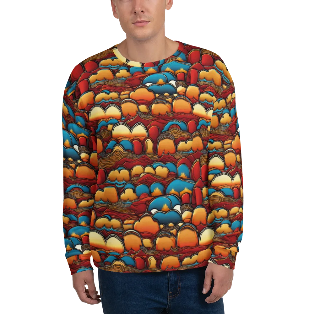 Sunset Topography on Sweatshirt — Front