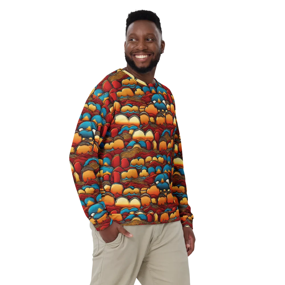 Sunset Topography on Sweatshirt — Front