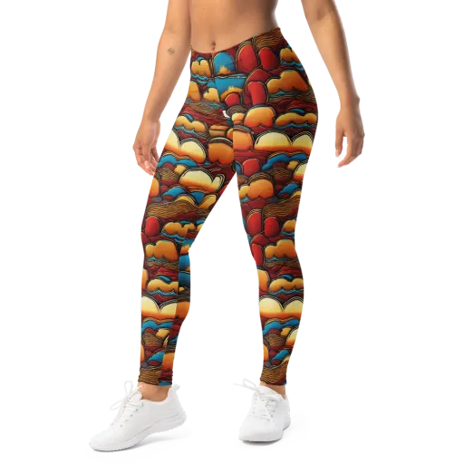 Sunset Topography on a Leggings