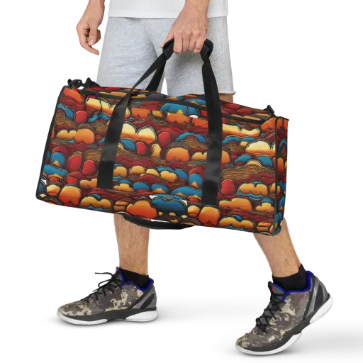 Sunset Topography on a Duffle Bag