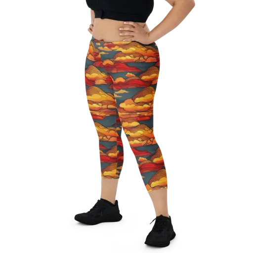 Inferno Weather on a Capri Leggings