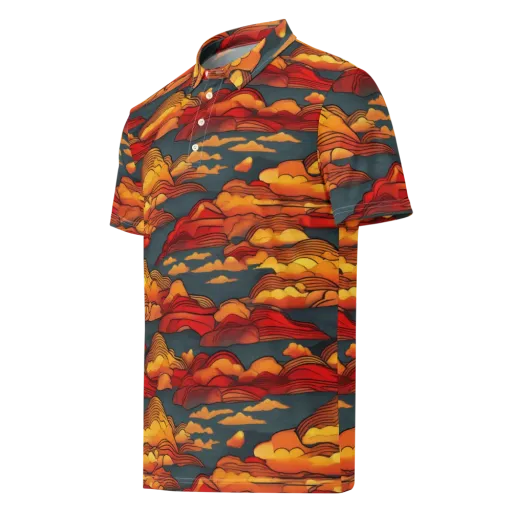 Inferno Weather on a Men's Slim Fit Polo Shirt