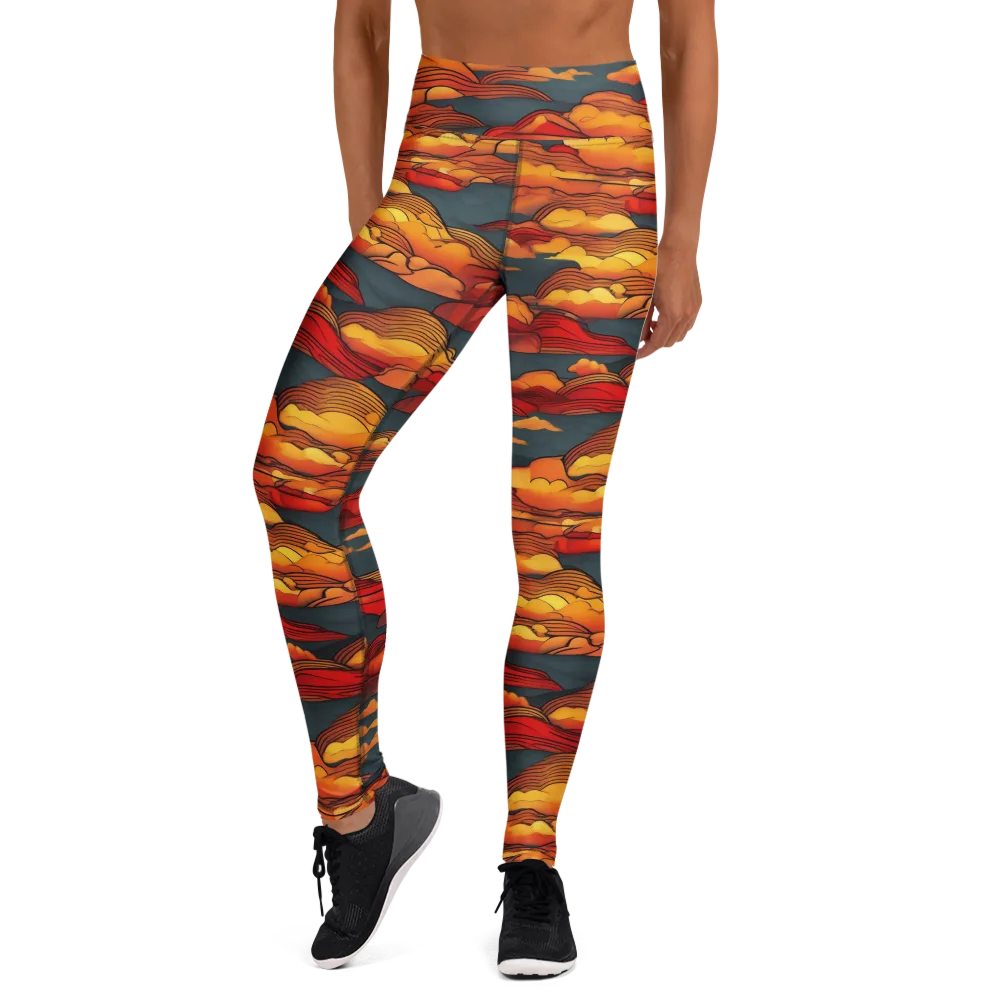 Inferno Weather on Yoga Leggings — Front