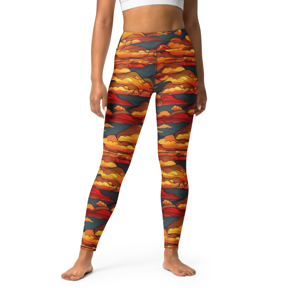 Inferno Weather on Yoga Leggings — Front