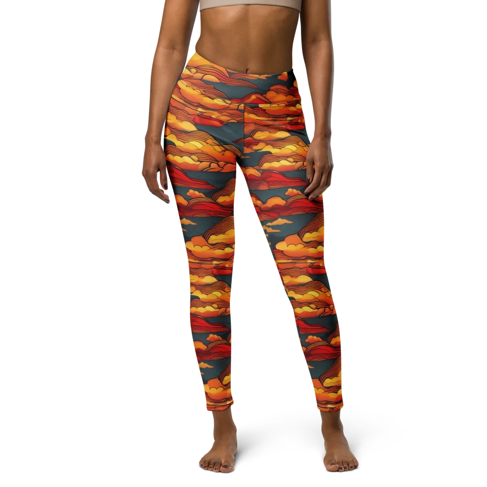 Inferno Weather on Yoga Leggings — Front