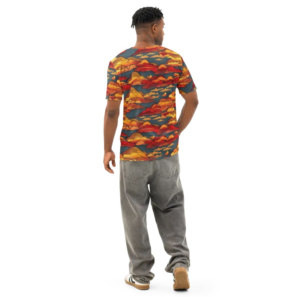 Inferno Weather on Men's Cotton Crew Neck T-Shirt — Back