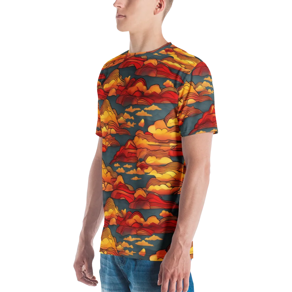 Inferno Weather on Men's Crew Neck T-Shirt — Left