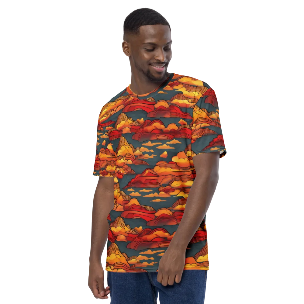 Inferno Weather on Men's Crew Neck T-Shirt — Left