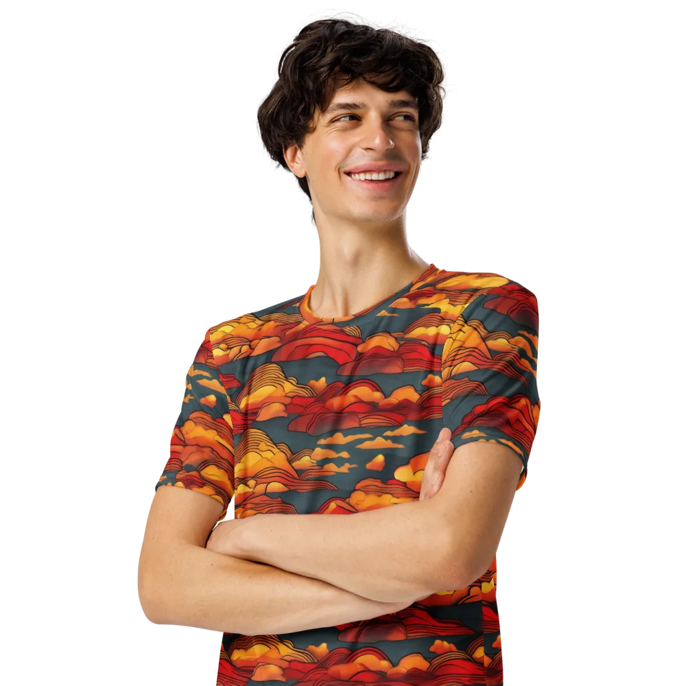 Inferno Weather on Men's Crew Neck T-Shirt — Left Front