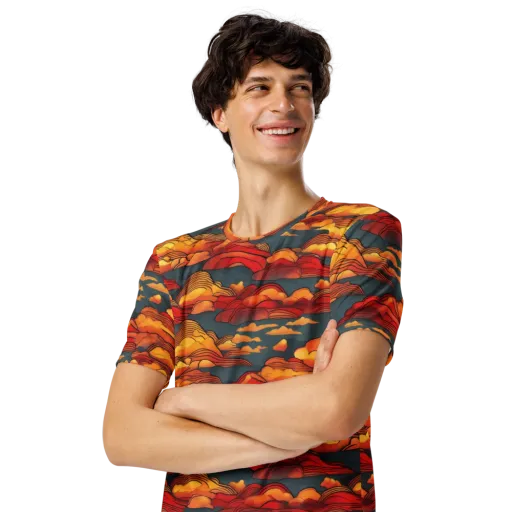 Inferno Weather on a Men's Crew Neck T-Shirt