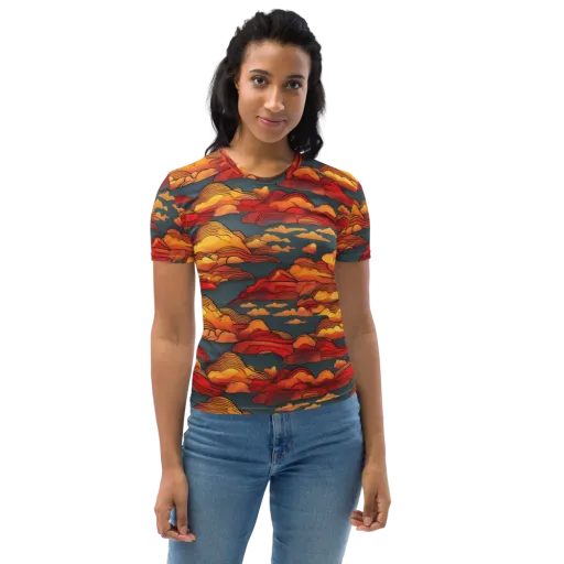 Inferno Weather on a Women's Crew Neck T-Shirt