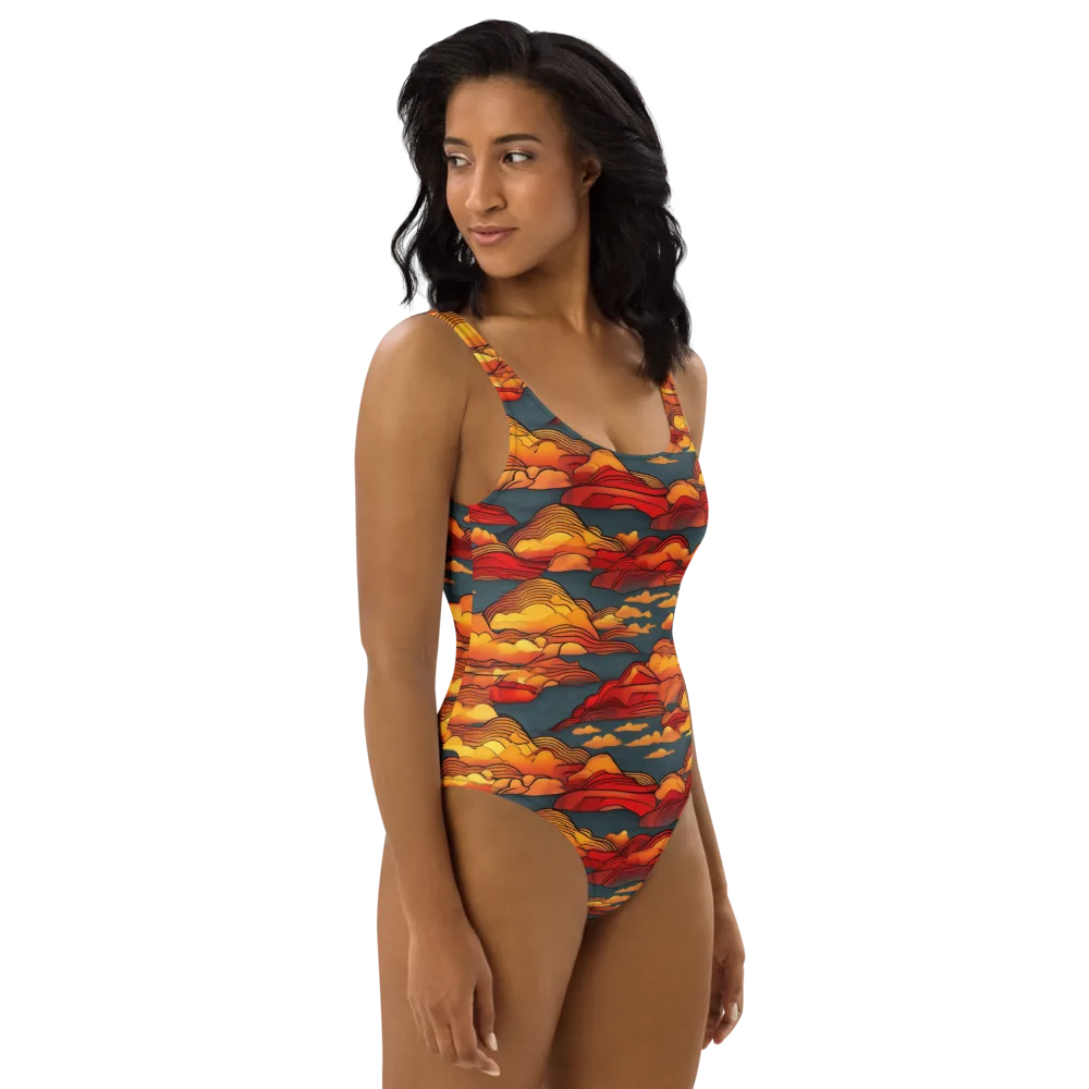 Inferno Weather on One-Piece Swimsuit — Right