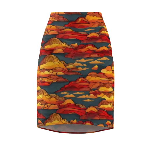 Inferno Weather on a Pencil Skirt