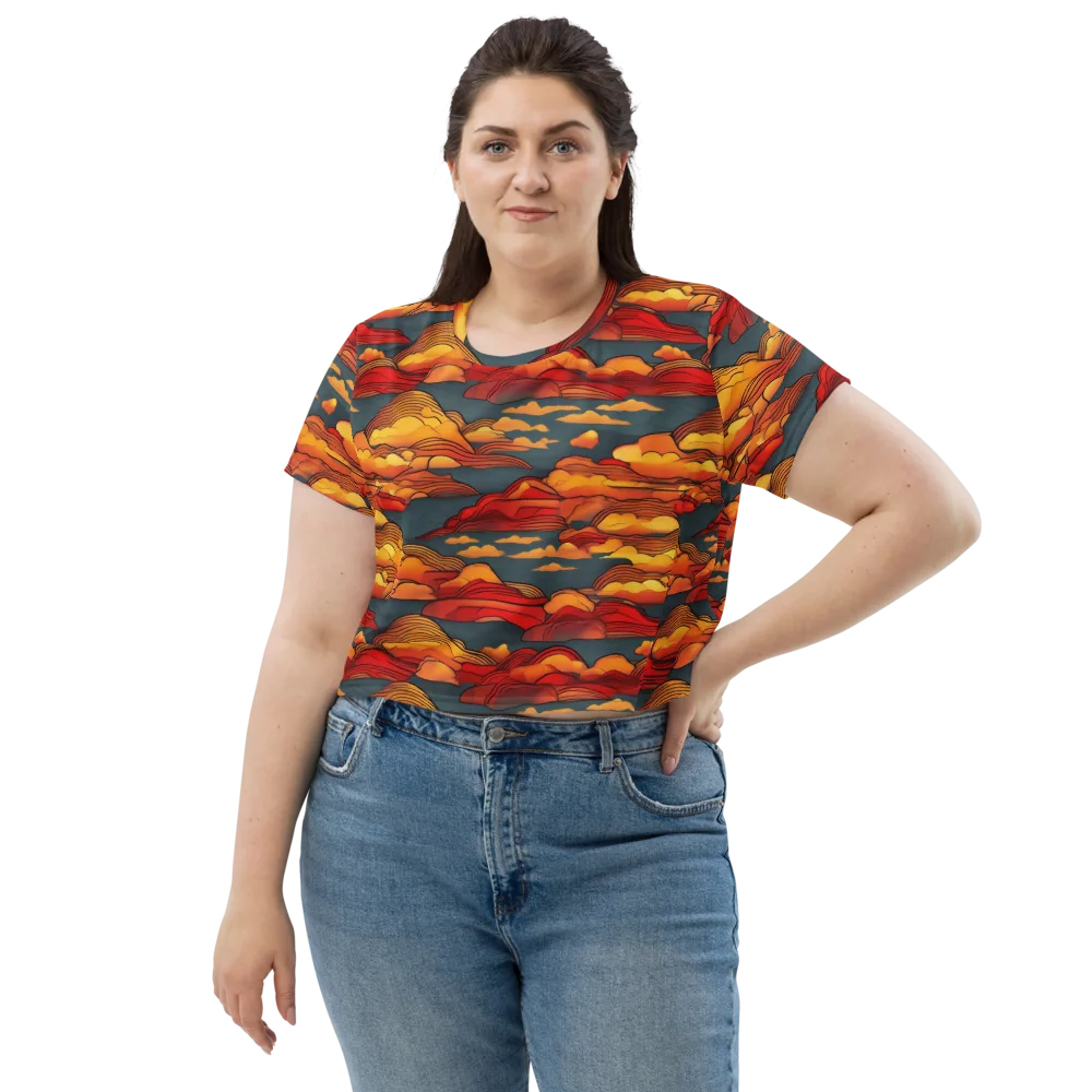 Inferno Weather on Crop Tee — Front