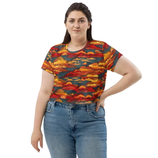 Inferno Weather on a Crop Tee
