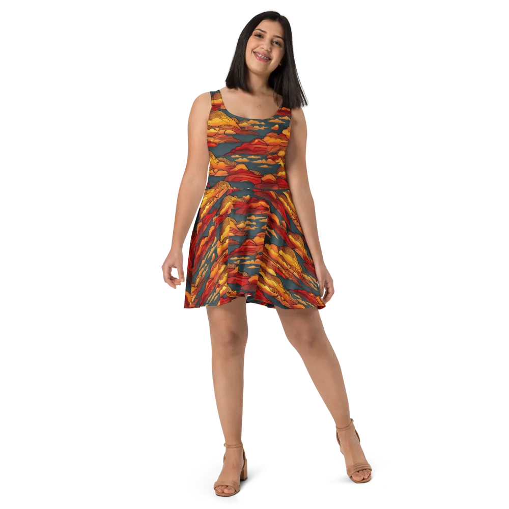 Inferno Weather on Skater Dress — Front