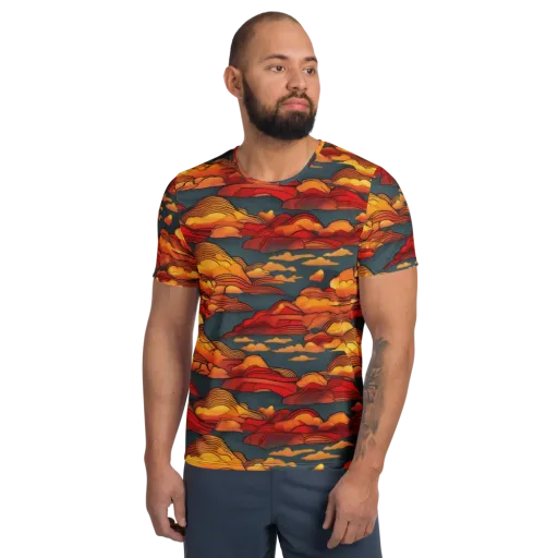 Inferno Weather on a Men's Athletic T-Shirt