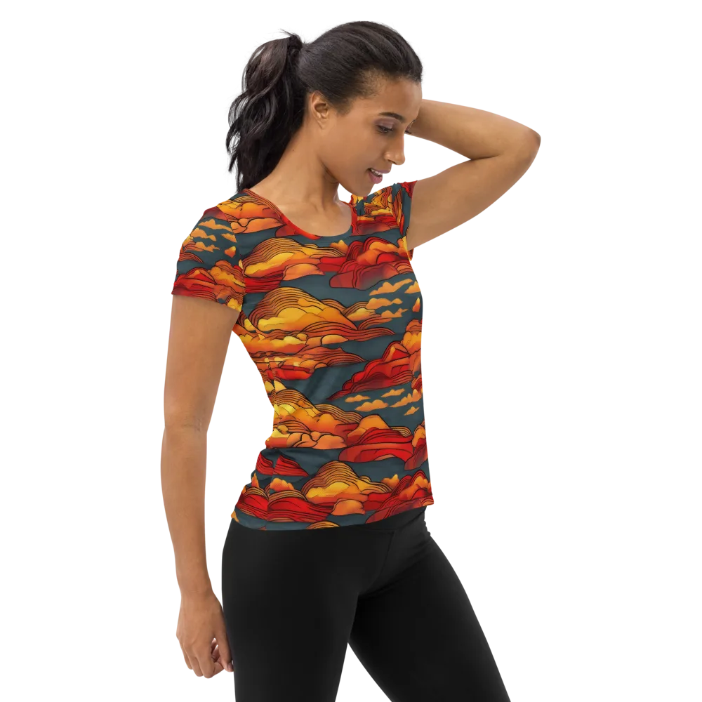 Inferno Weather on Women's Athletic T-Shirt — Right