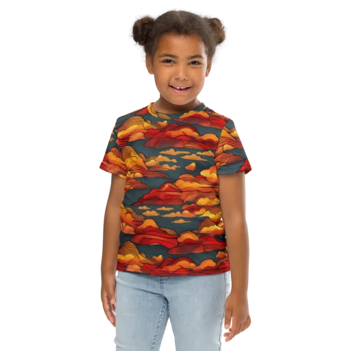 Inferno Weather on a Kids Crew Neck T-Shirt