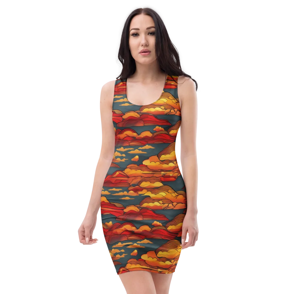 Inferno Weather on Bodycon Dress — Front