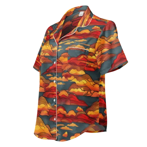 Inferno Weather on a Women's Short Sleeve Pajama Top
