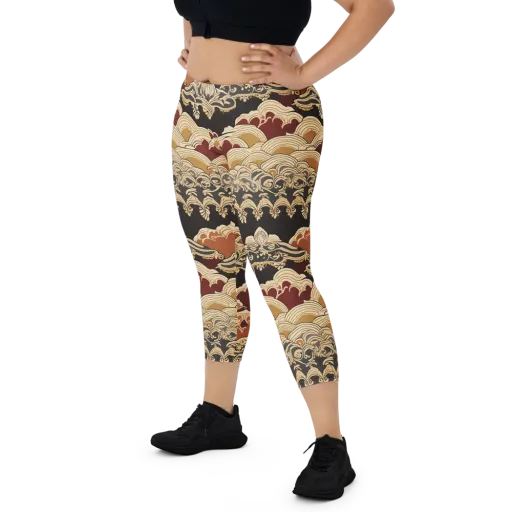 Baroque Tidal Lace on a Capri Leggings