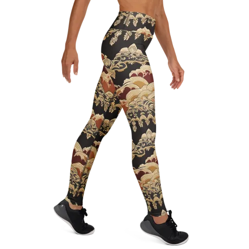 Baroque Tidal Lace on a Yoga Leggings