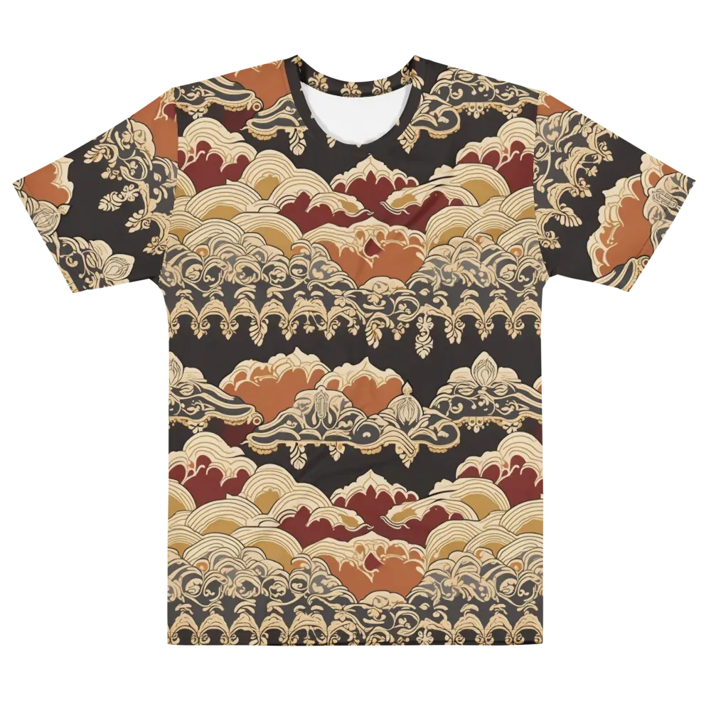 Baroque Tidal Lace on Men's Cotton Crew Neck T-Shirt — Front