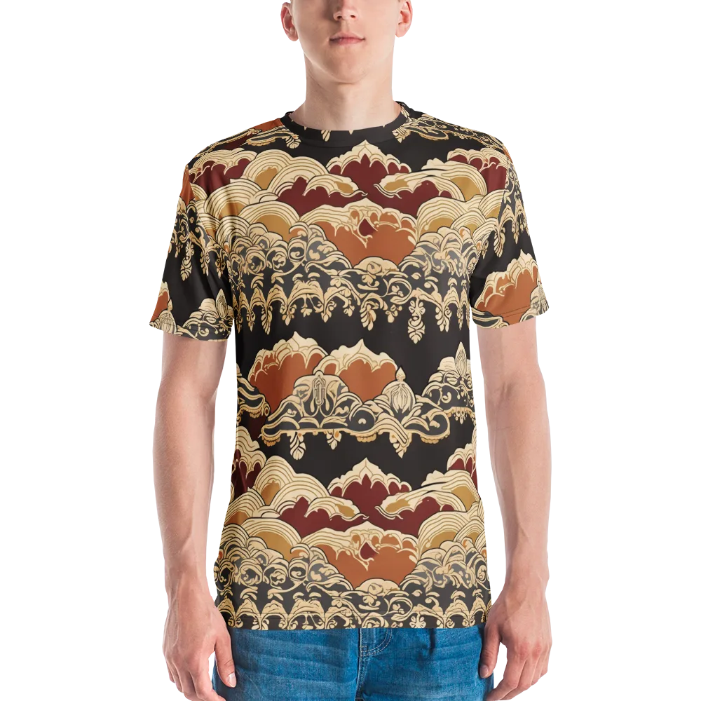 Baroque Tidal Lace on Men's Crew Neck T-Shirt — Front
