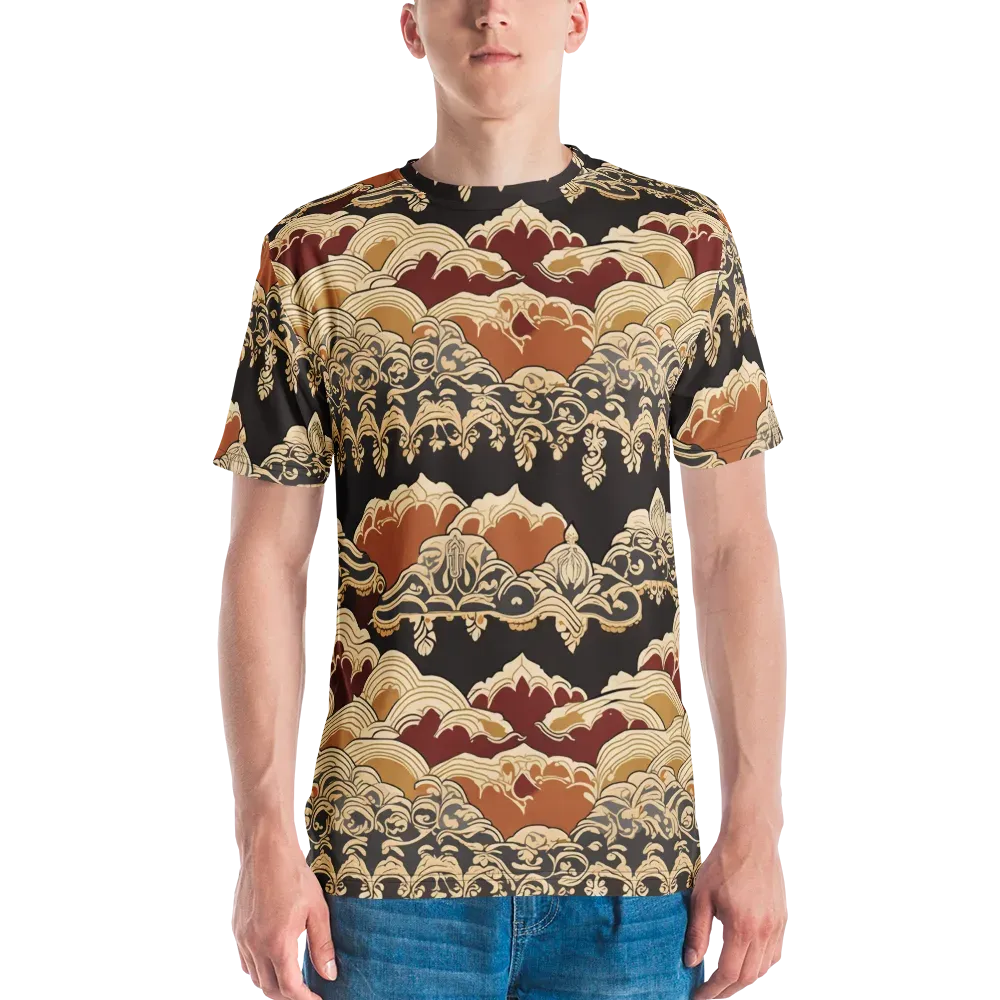 Baroque Tidal Lace on Men's Crew Neck T-Shirt — Front