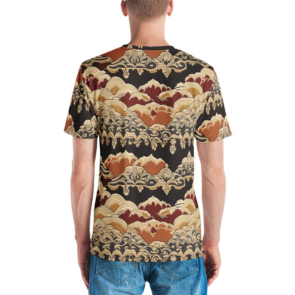 Baroque Tidal Lace on Men's Crew Neck T-Shirt — Back