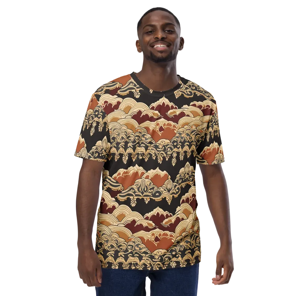 Baroque Tidal Lace on Men's Crew Neck T-Shirt — Front