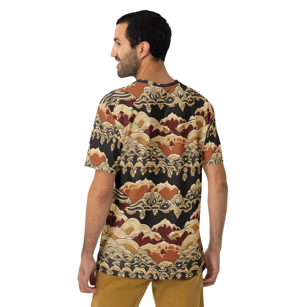 Baroque Tidal Lace on Men's Crew Neck T-Shirt — Back