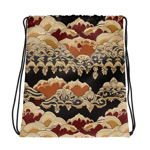 Baroque Tidal Lace on a Drawstring Bag