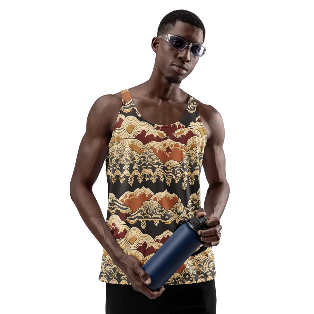 Baroque Tidal Lace on Men's Tank Top — Front
