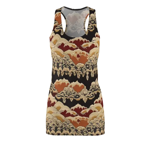 Baroque Tidal Lace on a Racerback Dress