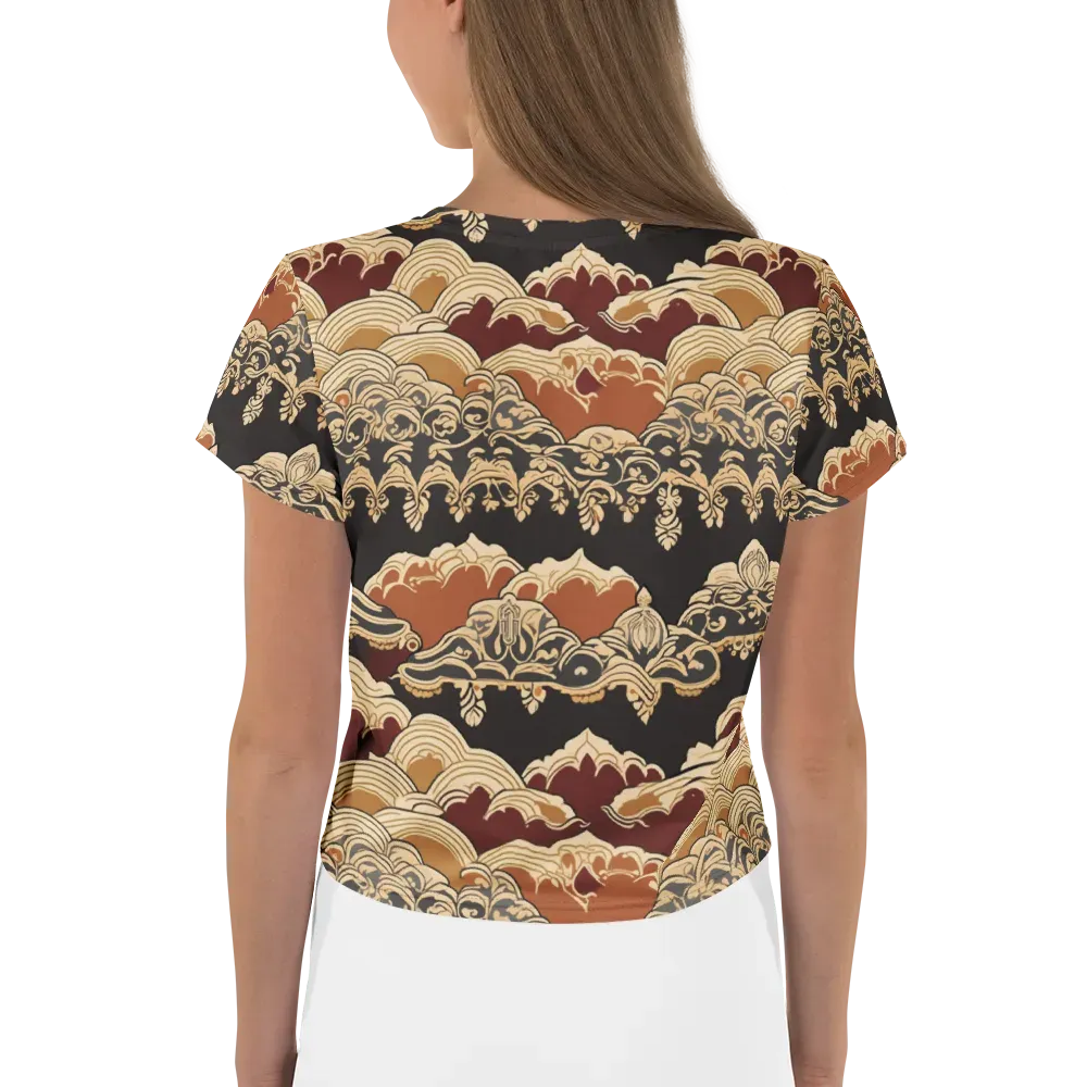 Baroque Tidal Lace on Crop Tee — Back