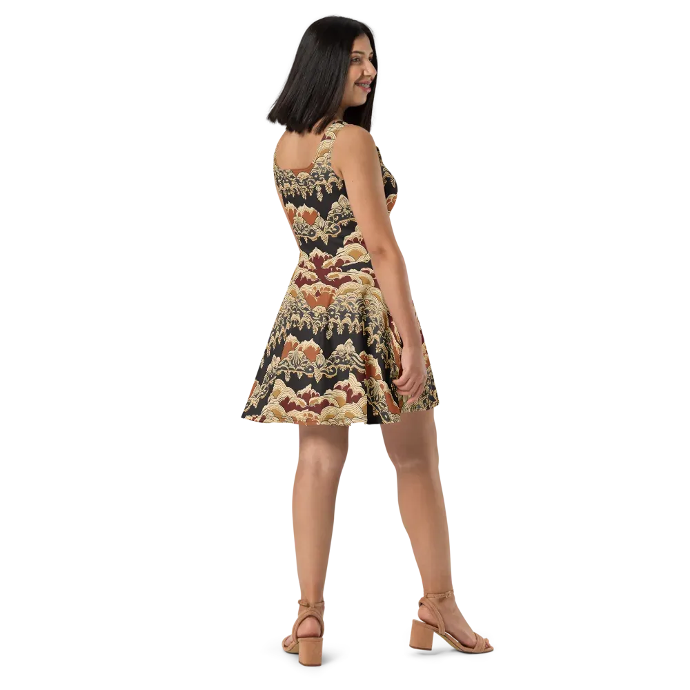 Baroque Tidal Lace on Skater Dress — Right