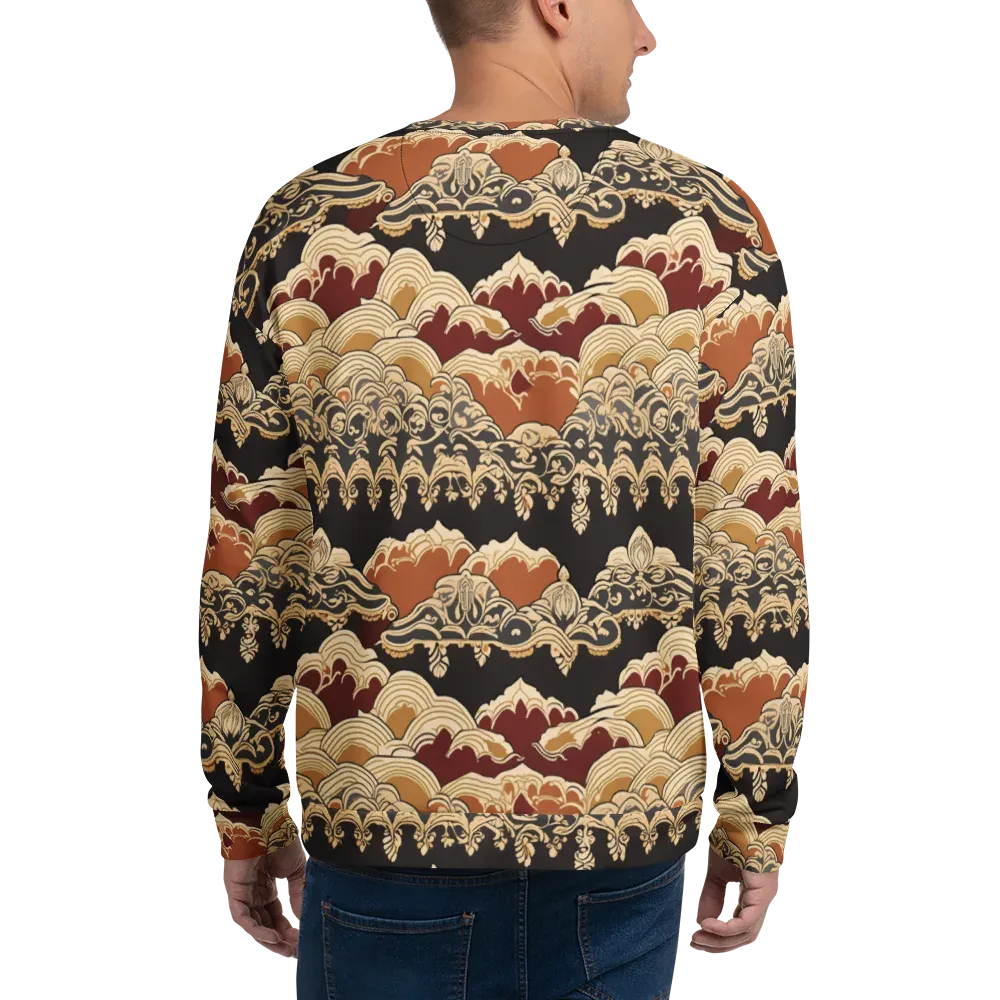 Baroque Tidal Lace on Sweatshirt — Back