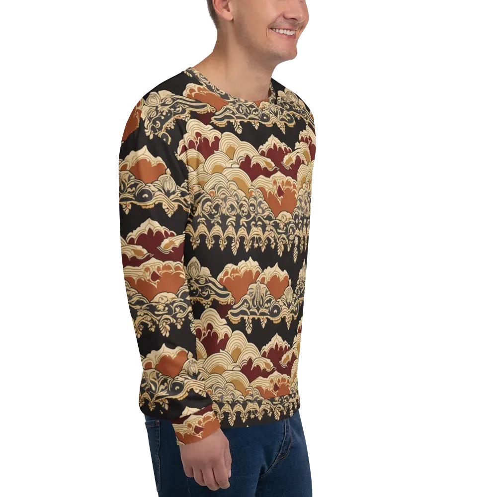 Baroque Tidal Lace on Sweatshirt — Right Front