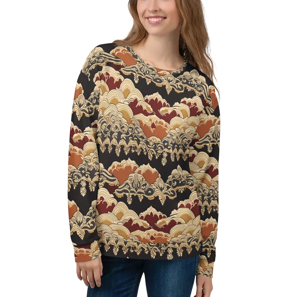 Baroque Tidal Lace on Sweatshirt — Front