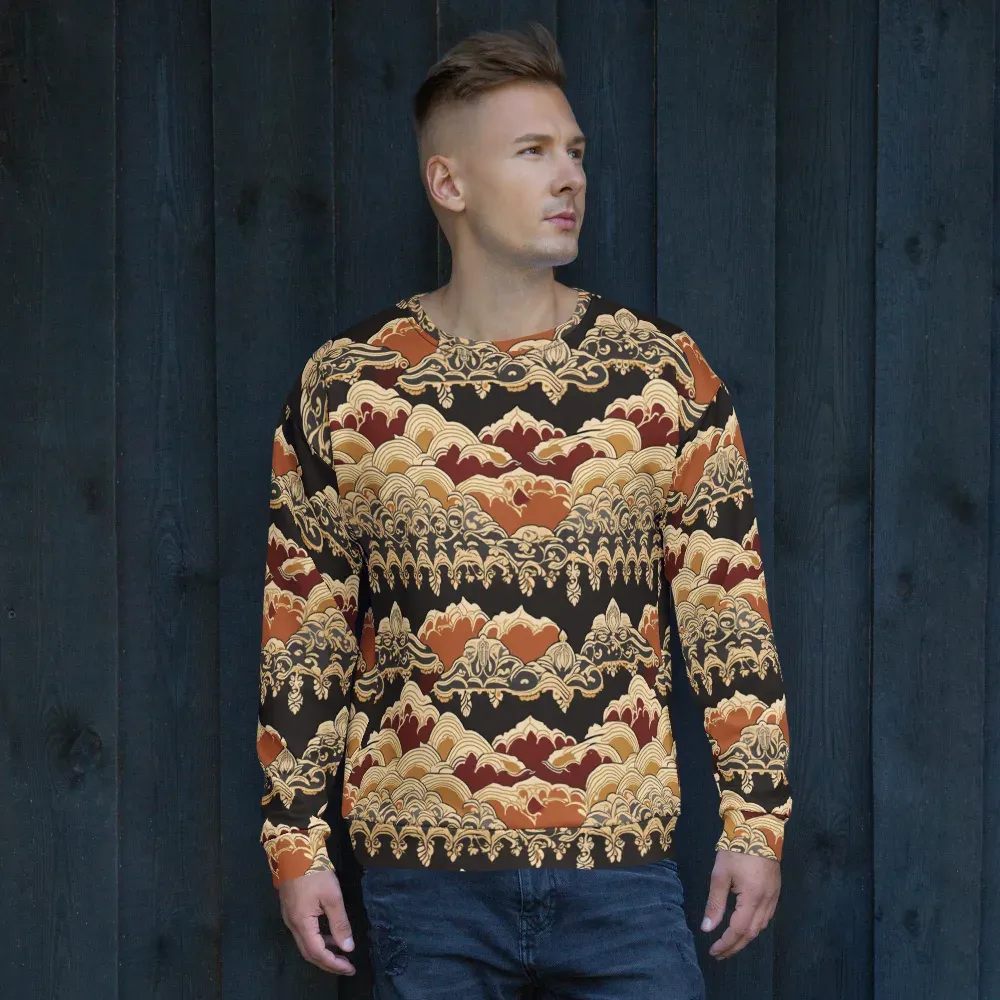 Baroque Tidal Lace on Sweatshirt — Front