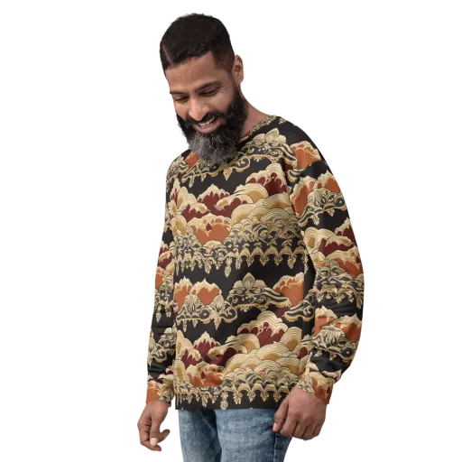 Baroque Tidal Lace on a Sweatshirt